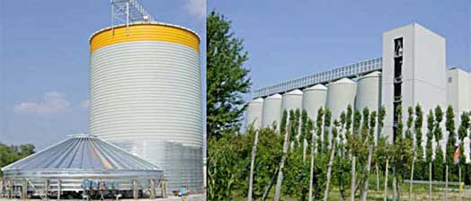 Bulk storage silos